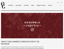 Tablet Screenshot of ensemblecaprice.com